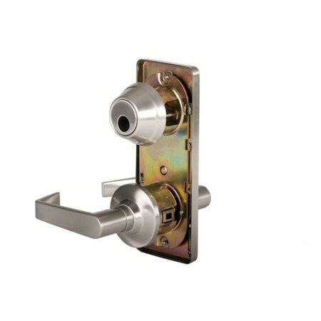 Dormakaba Hardware Sierra Single Locking with SC1 Keyway; 2-3/4" Backset and ASA Strike Satin Nickel Finish QCI230E619